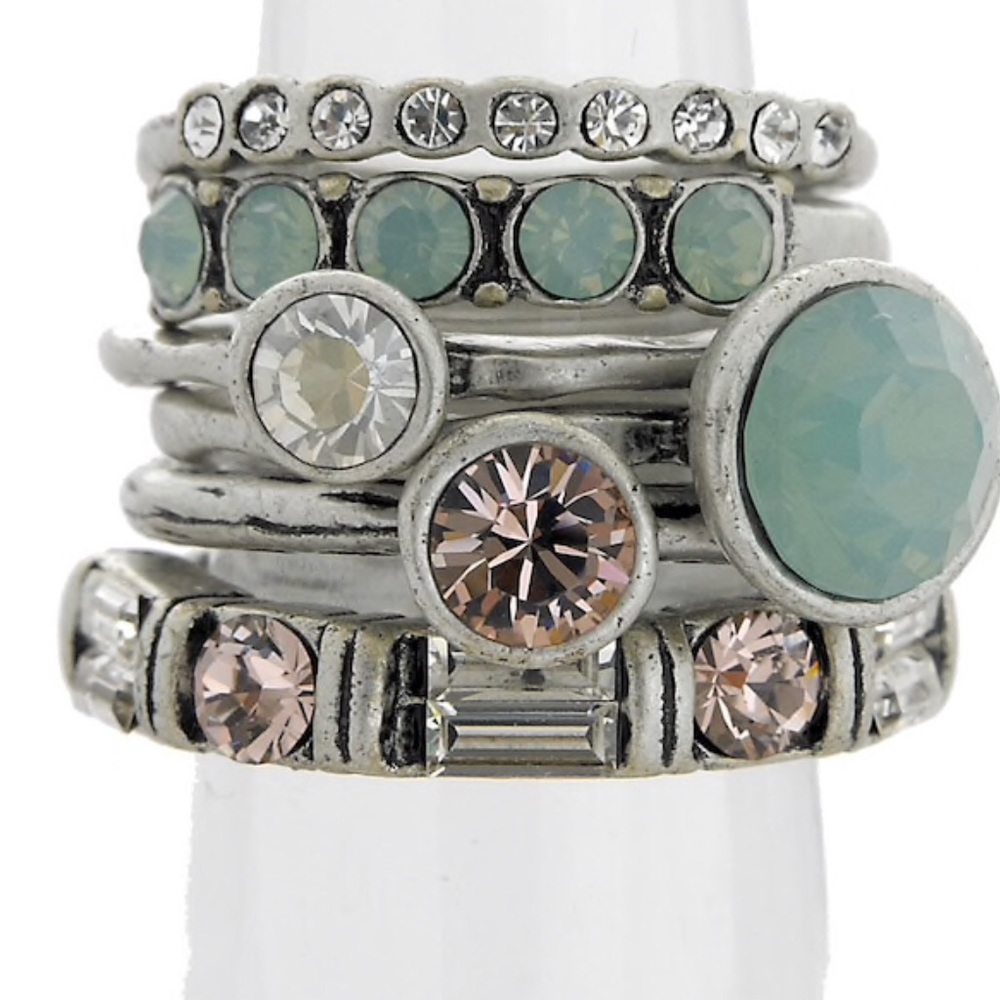 Stackable Six Rings on a Chain,NWT 6 or 8